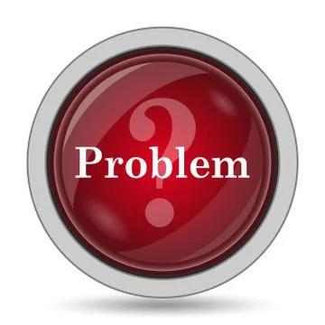 Problem icon. Internet button on white background.. Stock Illustration