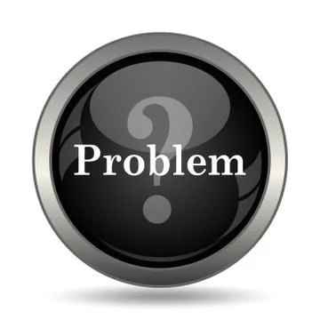 Problem icon. Internet button on white background. . Stock Illustration