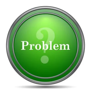 Problem icon. Internet button on white background.. Stock Illustration
