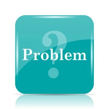 Problem icon. Internet button on white background.. Stock Illustration