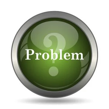 Problem icon. Internet button on white background. . Illustrazione stock