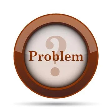 Problem icon. Internet button on white background. . Stock Illustration