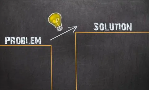 Problem, Idea, Solution - Business Concept 스톡 일러스트