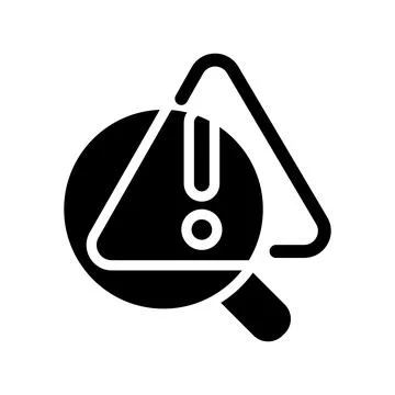 Problem identification black glyph icon Stock Illustration