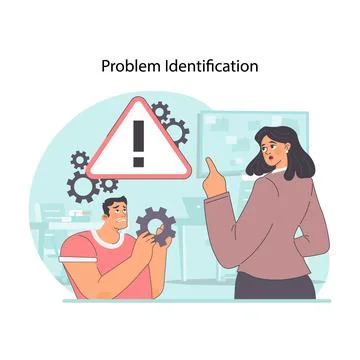 Problem identification concept. Flat vector illustration Stock Illustration