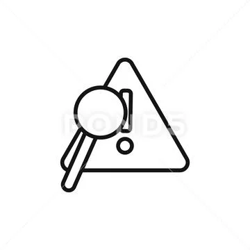 Problem identification icon (2) logo sign vector outline: Royalty Free ...