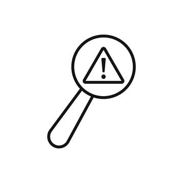 Problem identification icon logo sign vector outline Stock Illustration