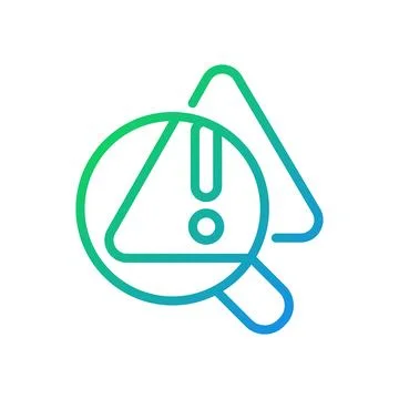 Problem identification pixel perfect gradient linear vector icon Stock Illustration