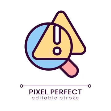 Problem identification pixel perfect RGB color icon Stock Illustration