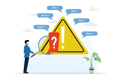 Problem identification, root cause analysis and problem solving. Stock Illustration