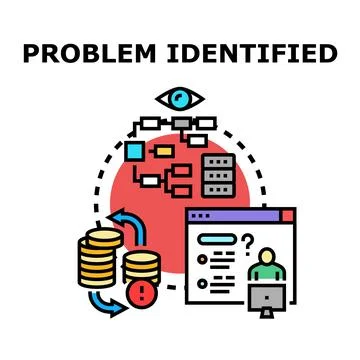 Problem identifying concept with data analysis and business issue Stockillustratie