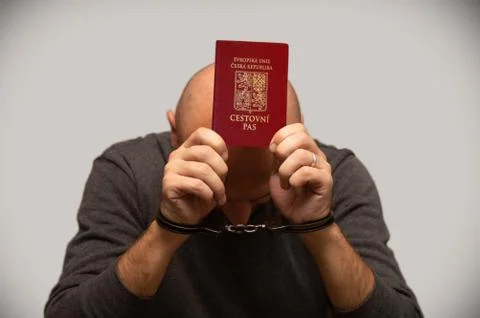 The problem of illegal immigration of refugees from the Czech Republic, a Czech  Stockfoto's