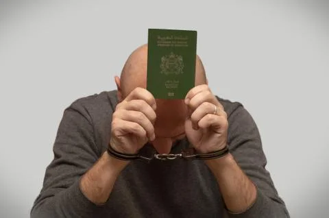 The problem of illegal immigration of refugees from Morocco,a Moroccan immigrant Stock-Fotos