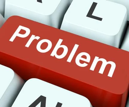 Problem key means difficulty or trouble. Stock Illustration