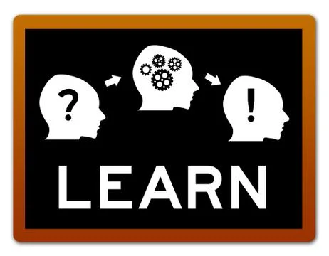 Problem learn think solution Illustrazione stock