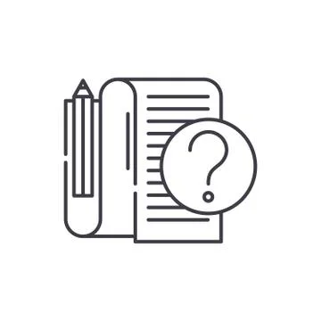 Problem line icon concept. Problem vector linear illustration, symbol, sign 스톡 일러스트