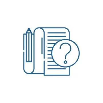 Problem line icon concept. Problem flat vector symbol, sign, outline 스톡 일러스트