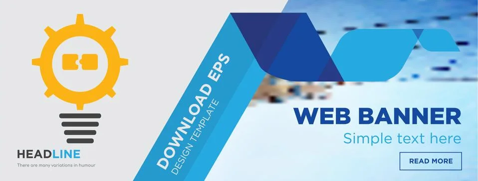 Problem management horizontal webpage banner template design with flat icon a Free Stock Illustration