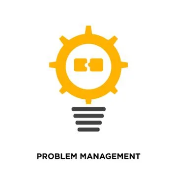 Problem management icon isolated on white background for your web, mobile and Stock Illustration