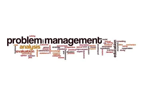 Problem management word cloud concept Stock Illustration