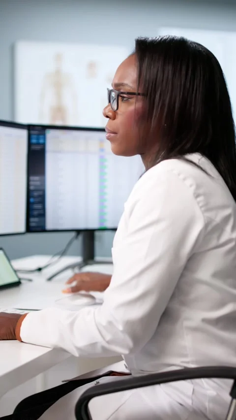 Problem With Medical Data Management Software For Patient Records Stock Footage 319360708