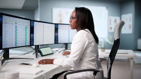 Problem With Medical Data Management Software For Patient Records Stock Footage 320263497
