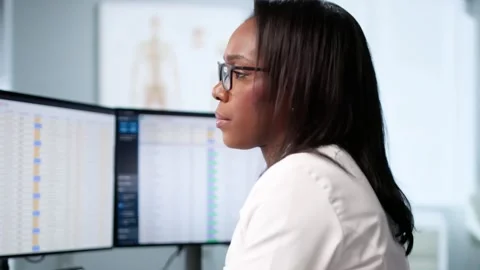 Problem With Medical Data Management Software For Patient Records Stock Footage 320264509