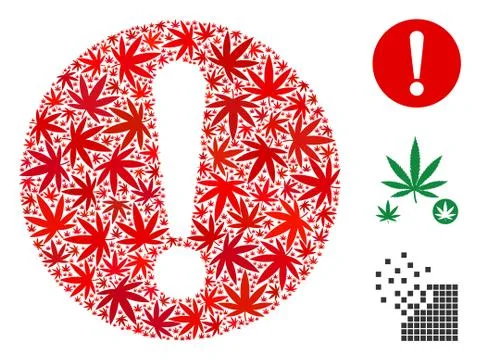Problem Mosaic of Cannabis Illustration