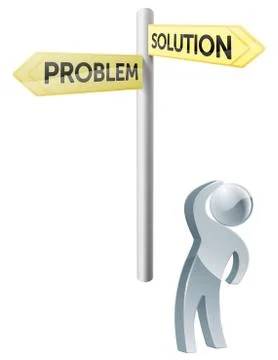 Problem or solution choice 스톡 일러스트