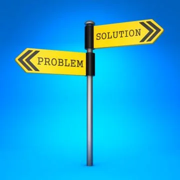 Problem or Solution. Concept of Choice. 스톡 일러스트