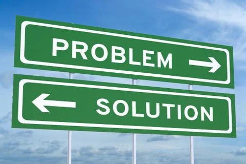Problem or solution concept on the road signs イラスト素材
