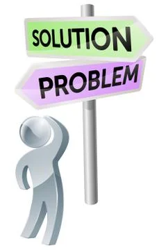 Problem or solution decision 스톡 일러스트