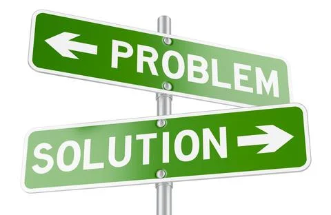 Problem or Solution. Opposite traffic sign, 3D rendering イラスト素材