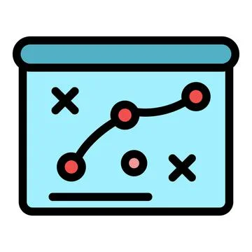 Problem point solving icon color outline vector Stock Illustration