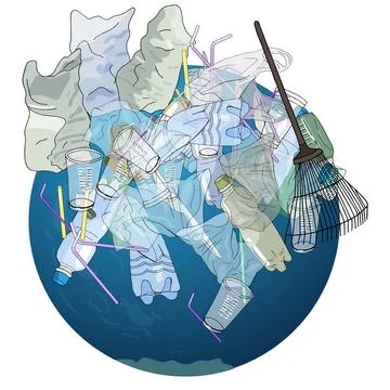 The problem of pollution of the planet Stock Illustration