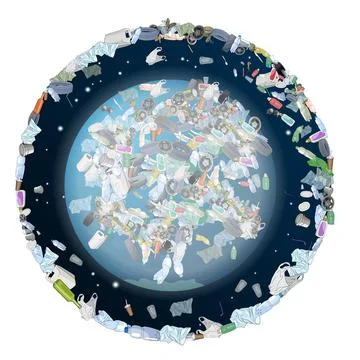 The problem of pollution of the planet Stock Illustration