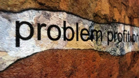 Problem profit progress grunge concept Stock Footage 73010633