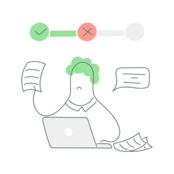 Problem, project stop status 스톡 일러스트