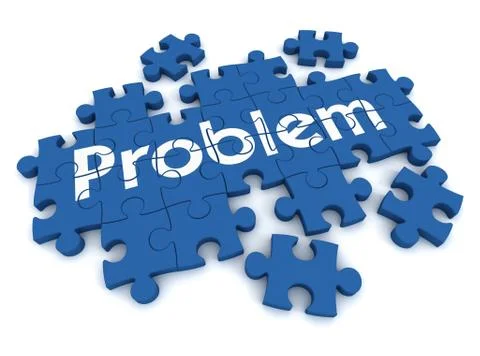 Problem puzzle concept 3d illustration Stock Illustration