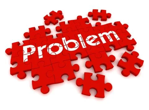 Problem puzzle concept  3d illustration Illustrazione stock