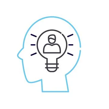 Problem recognition line icon, outline symbol, vector illustration, concept sign Stock Illustration