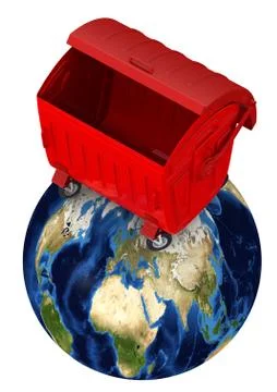 The problem of recycling on a global scale Ilustração Stock