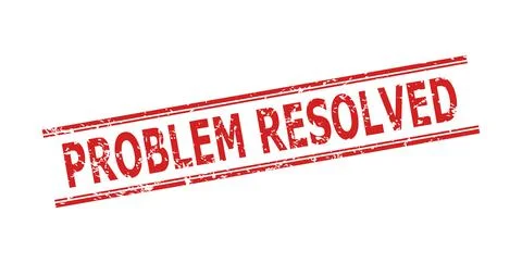 PROBLEM RESOLVED Seal with Unclean Texture and Double Parallel Lines Stock Illustration