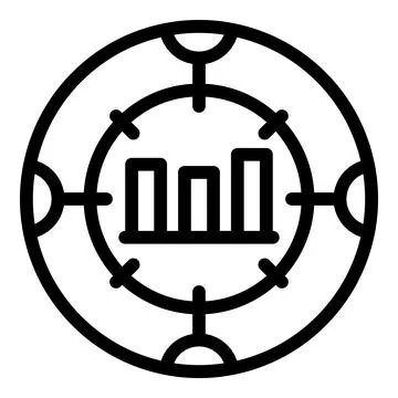 Problem results icon, outline style Stock Illustration