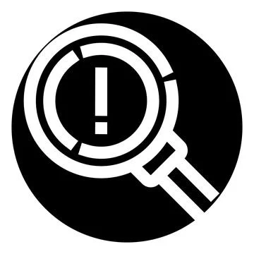Problem search magnifying glass icon symbol Stock Illustration
