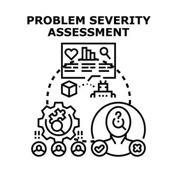 Problem severity assessment analyzing business risk management 스톡 일러스트