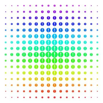 Problem Shape halftone Spectrum effect Stock Illustration