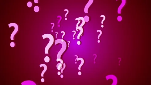 Problem sign icon and question mark icon flying. Stock Footage 293486438