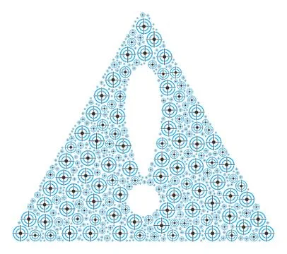 Problem Sign Pattern of Target Bullseye Icons Stock Illustration