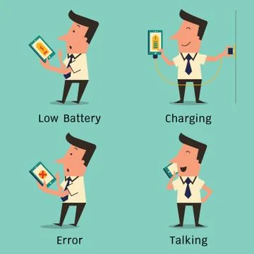 Problem with smartphone Stock Illustration